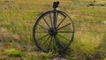 Old cowboy boot on the fence at Chimney Rock Royalty Free Stock Photo