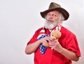 Rancher showing love  with his teddy bear Royalty Free Stock Photo