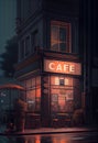 Old and cozy Parisian cafe. Generative AI. Royalty Free Stock Photo