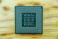 Old CPU socket 478 is damaged Royalty Free Stock Photo