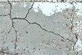 Old craced  grey cement wall Royalty Free Stock Photo