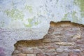 Old cracked brick wall background. Royalty Free Stock Photo