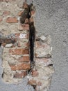 Old and cracked brick wall  background Royalty Free Stock Photo
