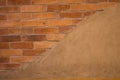 The old cracked brick wall background Royalty Free Stock Photo