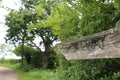 Old Cracked Bridleway Signpost Royalty Free Stock Photo