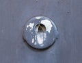 Old cracked and broken keyhole