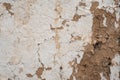Old cracked clay wall. Deep cracks Royalty Free Stock Photo