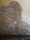 The old cracked concrete brick wall Royalty Free Stock Photo