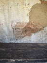 The old cracked concrete brick wall Royalty Free Stock Photo