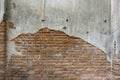 Old cracked concrete brick wall, grunge background Royalty Free Stock Photo
