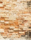 Old cracked concrete vintage brick wall background Royalty Free Stock Photo