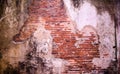 Old cracked concrete vintage brick wall background Royalty Free Stock Photo