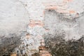 Old cracked concrete vintage brick wall background, Textured background Royalty Free Stock Photo