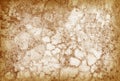 Old cracked grunge brown wall - retro background