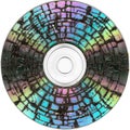 old and cracked optical disc Royalty Free Stock Photo