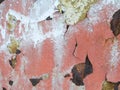Old cracked paint on the wall. Grunge texture Royalty Free Stock Photo