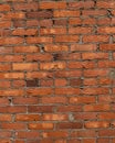 Old cracked red bricks wall texture Royalty Free Stock Photo