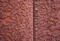 Old cracked red color wall Royalty Free Stock Photo
