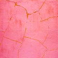 Old cracked red plaster wall Royalty Free Stock Photo