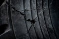 Old cracked rubber tire texture background Royalty Free Stock Photo