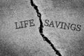 Old Cracked Sidewalk Cement Dangerous Broken Life Savings lost