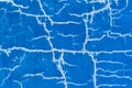 Old cracked surface blue crack concrete broken wall cement damaged background pattern Royalty Free Stock Photo