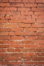 The old cracked wall from a red brick