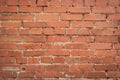 The old cracked wall from a red brick