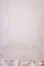 Old cracked white wall during construction - perfect for background Royalty Free Stock Photo