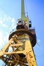 Old crane in the dockyard Royalty Free Stock Photo