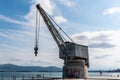 Old crane in the Harbour of Santader Royalty Free Stock Photo