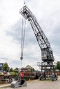 Old crane in the harbour of Stade, Germany Royalty Free Stock Photo