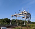 Old crane in a trainyard Royalty Free Stock Photo