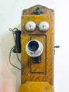 Old crank style telephone Royalty Free Stock Photo