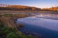 Old Crater in Manziana - carbon dioxide coming out of the earth through water and forming bubbles