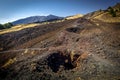 Old craters at the base of mount etna Royalty Free Stock Photo