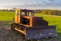 Old crawler tractor Royalty Free Stock Photo