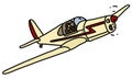 The old cream sport airplane Royalty Free Stock Photo