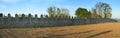 Old crenellated wall pano Royalty Free Stock Photo