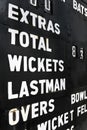 Old cricket scoreboard