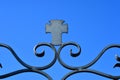 Old cross ander church gate Royalty Free Stock Photo