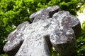 Old cross gravestone Royalty Free Stock Photo