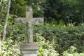 Old cross gravestone in Poland Royalty Free Stock Photo