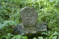 Old cross gravestone in Poland Royalty Free Stock Photo