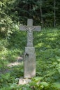 Old cross gravestone in Poland Royalty Free Stock Photo