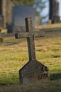 Old cross headstone Royalty Free Stock Photo