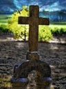 Old Cross Headstone HDR