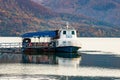 Old cruise ship, Danube river view from Orsova, Romania, 2020 Royalty Free Stock Photo