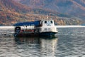 Old cruise ship, Danube river view from Orsova, Romania, 2020 Royalty Free Stock Photo