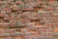 Old crumbling brick wall Royalty Free Stock Photo